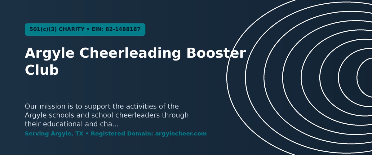 Argyle Cheerleading Booster Club Banner